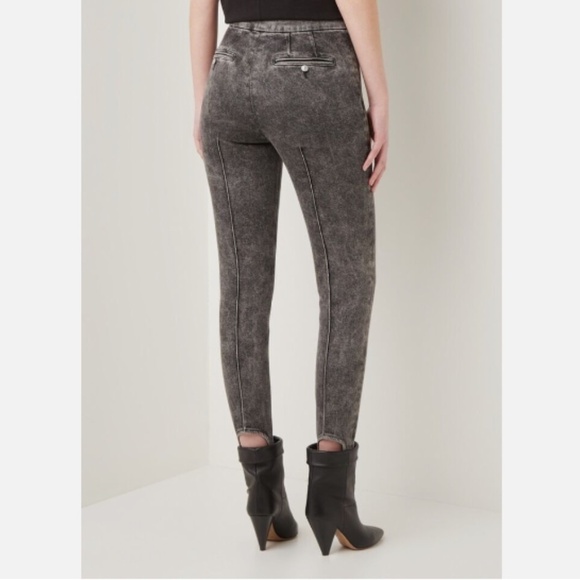 Isabel Marant Pantalon Nanouli Faded Black High Waist Acid Wash Jegging Jeans 36 - Picture 2 of 7
